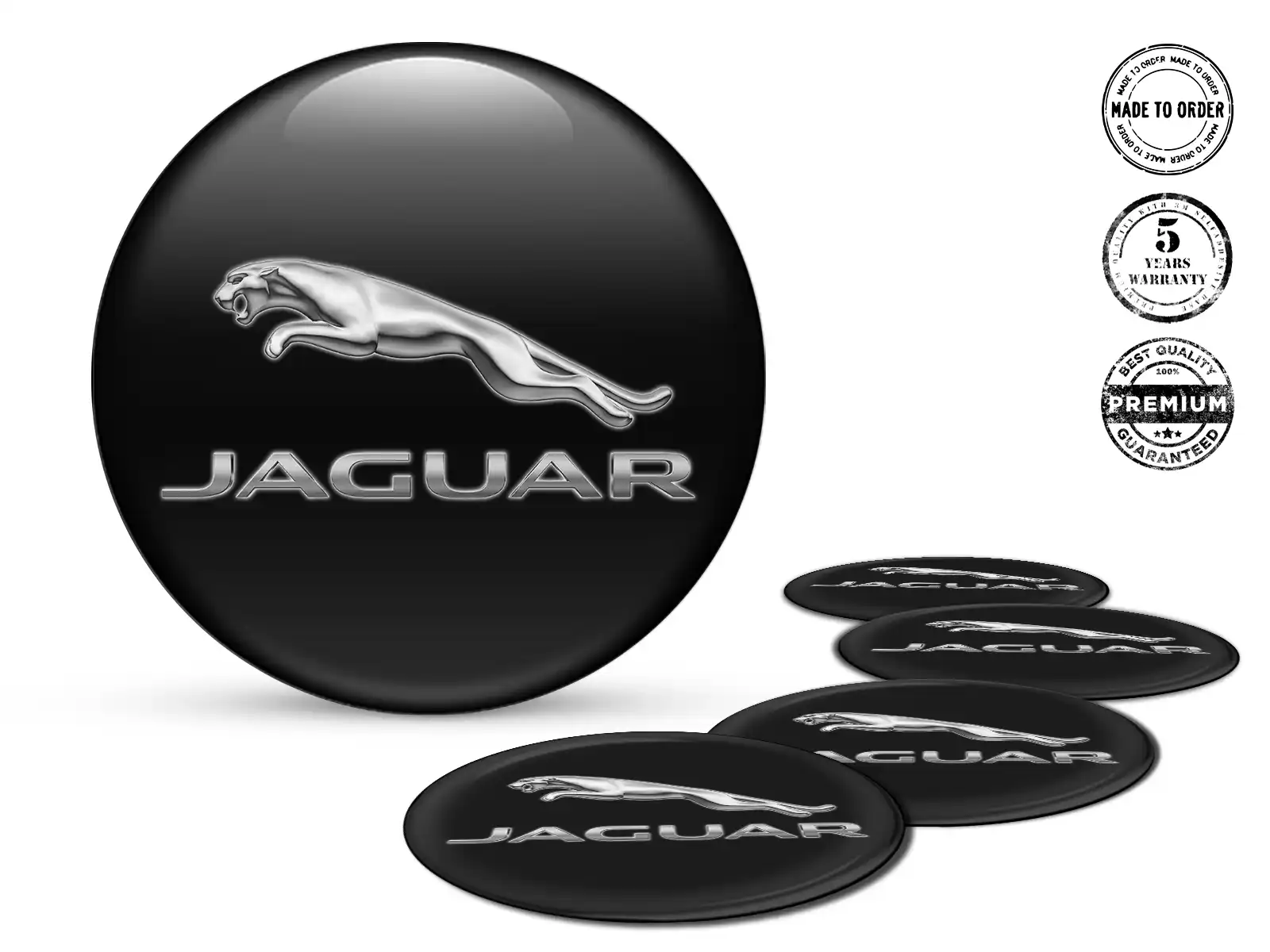 Jaguar Wheel Emblem Edition Premium Domed Stickers